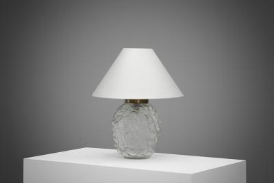  BOR NS BOR S Model 542 Glass Table Lamp by Bor ns Sweden ca 1940s