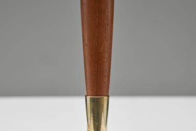  BOR NS BOR S Model B8453 Brass and Wood Table Lamp for Bor ns Sweden 1930s