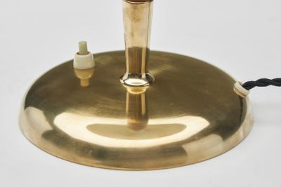  BOR NS BOR S Model B8453 Brass and Wood Table Lamp for Bor ns Sweden 1930s