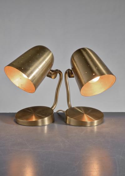  BOR NS BOR S Pair of Bor ns Bor s brass table or wall lamps