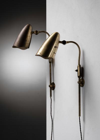  BOR NS BOR S Pair of Bor ns Bor s brass wall lamps