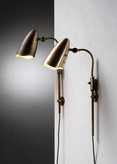  BOR NS BOR S Pair of Bor ns Bor s brass wall lamps