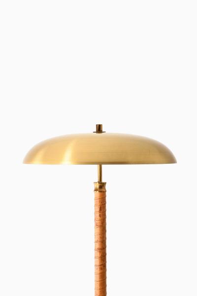  BOR NS BOR S Scandinavian Modern Table Lamp in Brass and Leather by Bor ns 1950s