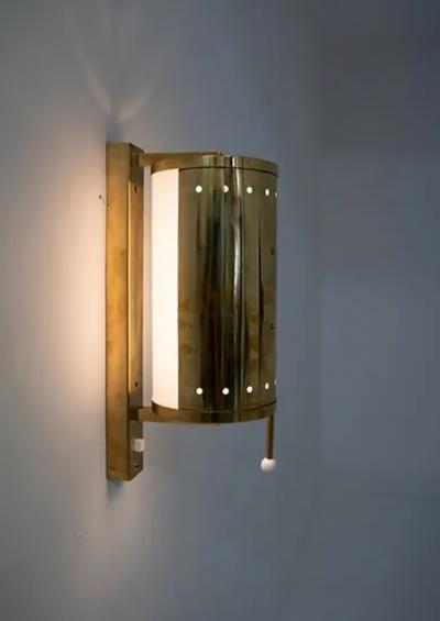  BOR NS BOR S Swedish Brass Wall Lamps by Bor ns