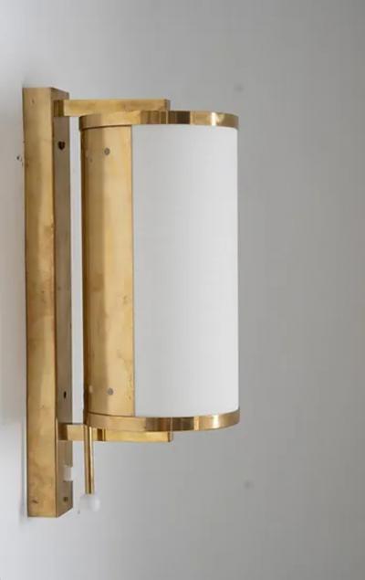  BOR NS BOR S Swedish Brass Wall Lamps by Bor ns