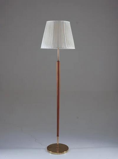  BOR NS BOR S Swedish Brass and Wood Floor Lamp by Bor ns
