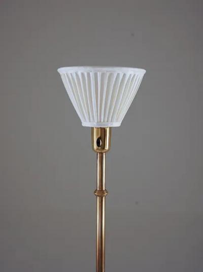  BOR NS BOR S Swedish Brass and Wood Floor Lamp by Bor ns
