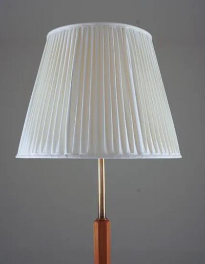 BOR NS BOR S Swedish Brass and Wood Floor Lamp by Bor ns