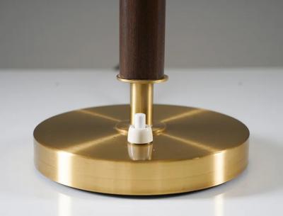  BOR NS BOR S Swedish Mid Century Table Lamp in Brass and Wood by Bor ns