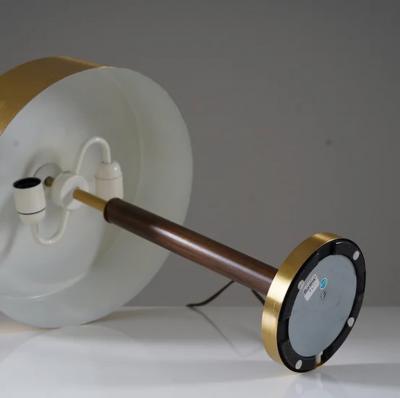  BOR NS BOR S Swedish Mid Century Table Lamp in Brass and Wood by Bor ns