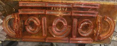  Baccarat 1875 1900 Baccarat Table Runner Red Color Tors Model Signed 200 X 50 cm