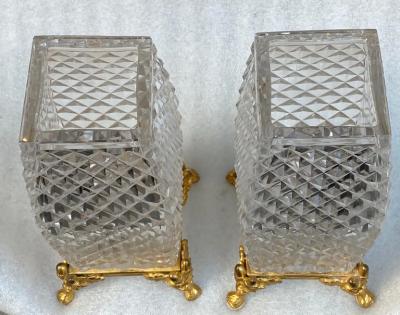  Baccarat 1880 Pair Of Baccarat Vases L Escalier De Cristal Japanese Period Gilt Bronz