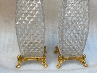  Baccarat 1880 Pair Of Baccarat Vases L Escalier De Cristal Japanese Period Gilt Bronz