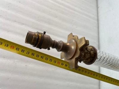  Baccarat 1900 Pair of Baccarat Crystal and Bronze Renaissance Style Lamps