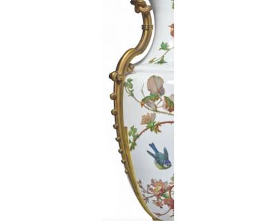  Baccarat A Monumental Exhibition Pair Of Baccarat Opaline Glass Bronze Mounted Vases