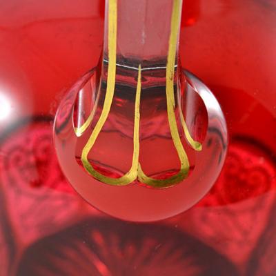 Baccarat Antique Baccarat Ruby Overlay Crystal Decanter Empire France