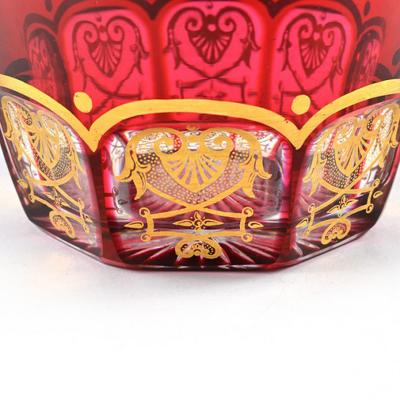 Baccarat Antique Baccarat Ruby Overlay Crystal Decanter Empire France