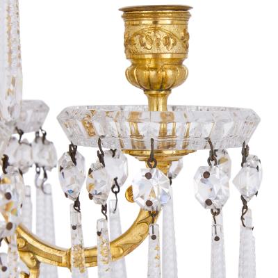  Baccarat Antique seven piece crystal and ormolu centrepiece garniture by Baccarat
