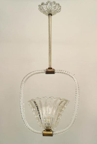  Baccarat French 1940s Baccarat Crystal Swirl Design Lantern