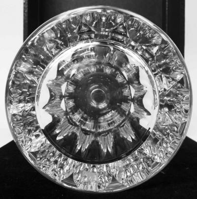  Baccarat Georg Jensen Pyramid Sterling Silver Baccarat Crystal Decanter