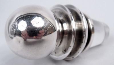  Baccarat Georg Jensen Pyramid Sterling Silver Baccarat Crystal Decanter