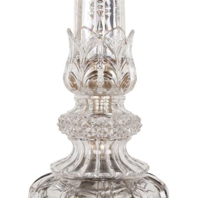  Baccarat Massive antique crystal floor standing candelabrum by Baccarat