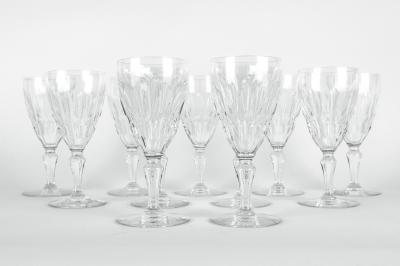  Baccarat Mid 20th Century Baccarat Crystal Glassware Set