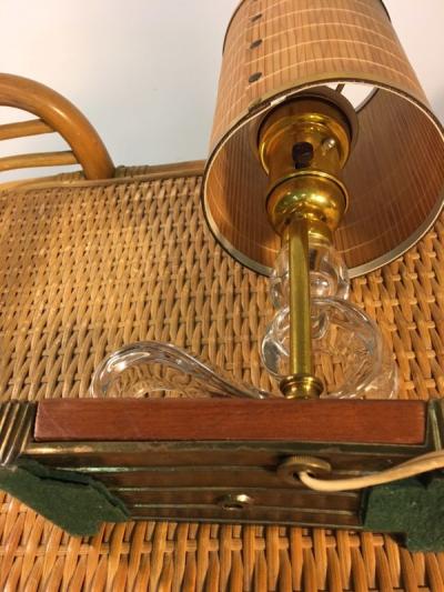  Baccarat Pair of Baccarat Style Art Deco Lamps