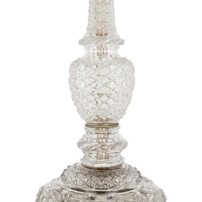  Baccarat Very large French crystal floor standing candelabra by Baccarat