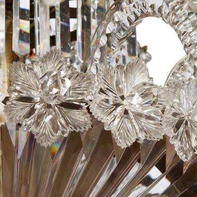  Baccarat Very large antique Baccarat overlay glass chandelier