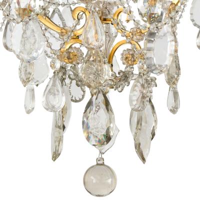  Baccarat Very large antique crystal and ormolu chandelier by Baccarat