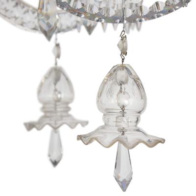  Baccarat Very large antique overlay glass chandelier by Baccarat