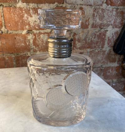  Baccarat Vintage Baccarat and Silver Bottle 1940s