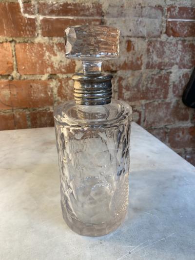  Baccarat Vintage Baccarat and Silver Bottle 1940s