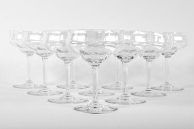  Baccarat Vintage Set of Eight Baccarat Champagne or Drinks Coupe