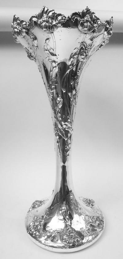  Bailey Banks Biddle Showstopping American Art Nouveau 25 Inch Centerpiece Vase