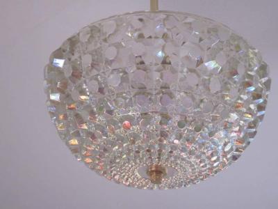  Bakalowits Sohne 2 Austrian Mid Century Modern Cut Crystal Pendant or Chandelier Bakalowits Sohne