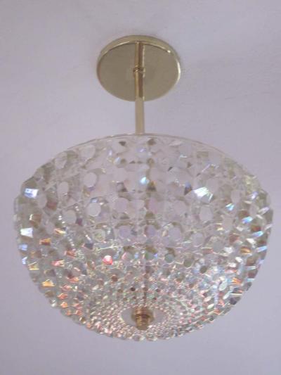  Bakalowits Sohne 2 Austrian Mid Century Modern Cut Crystal Pendant or Chandelier Bakalowits Sohne
