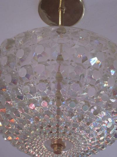  Bakalowits Sohne 2 Austrian Mid Century Modern Cut Crystal Pendant or Chandelier Bakalowits Sohne