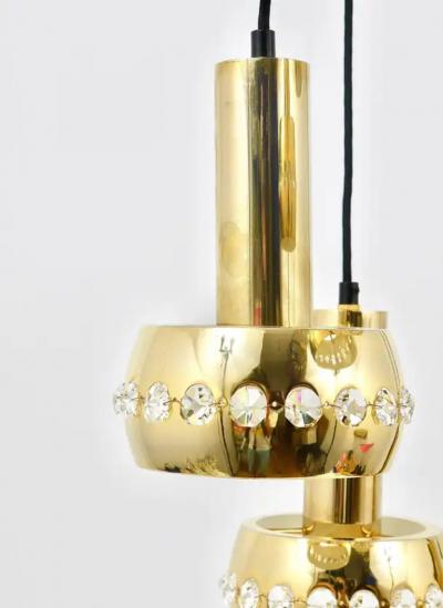  Bakalowits Sohne Bakalowits Brass Crystals Cascade Five Arm Chandelier Pendant Light Austria