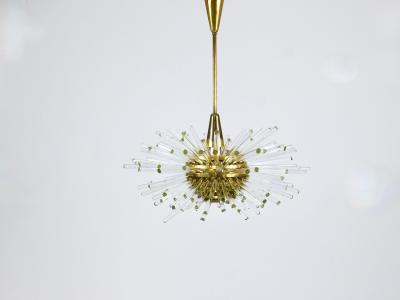  Bakalowits Sohne Bakalowits Miracle Sputnik Brass Chandelier with Crystal Glass Rods 1960s
