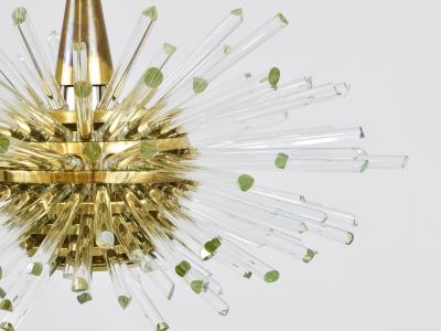  Bakalowits Sohne Bakalowits Miracle Sputnik Brass Chandelier with Crystal Glass Rods 1960s