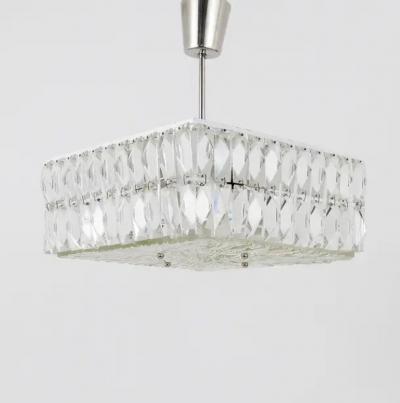  Bakalowits Sohne Bakalowits Vienna Midcentury Faceted Crystals Chandelier Austria 1960s