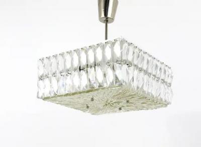  Bakalowits Sohne Bakalowits Vienna Midcentury Faceted Crystals Chandelier Austria 1960s