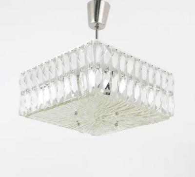  Bakalowits Sohne Bakalowits Vienna Midcentury Faceted Crystals Chandelier Austria 1960s