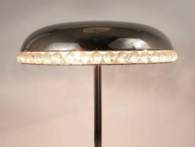Bakalowits Sohne Bakalowits Vienna Nickel Crystal Mushroom Table Desk Side Lamp Austria 1950s