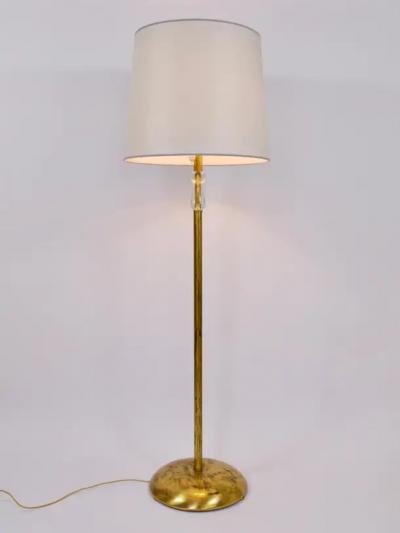  Bakalowits Sohne Bakalowits Vienna Solid Brass Floor Lamp With Glass Handle Austria 1950s