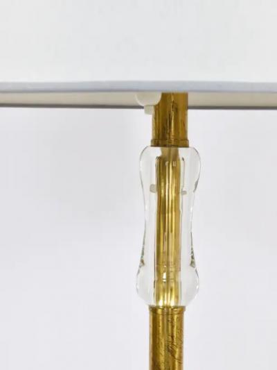  Bakalowits Sohne Bakalowits Vienna Solid Brass Floor Lamp With Glass Handle Austria 1950s