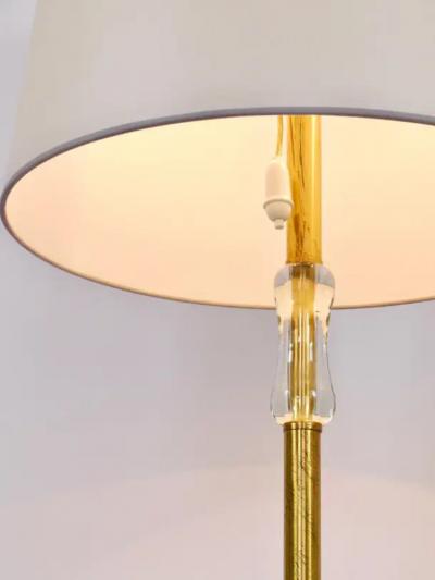  Bakalowits Sohne Bakalowits Vienna Solid Brass Floor Lamp With Glass Handle Austria 1950s