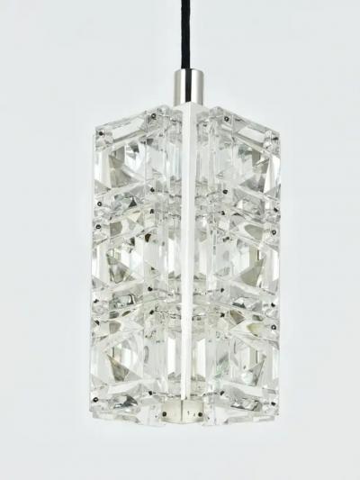  Bakalowits Sohne Bakalowits Vienna Up to Three Faceted Crystal Pendant Lamps Austria 1960s